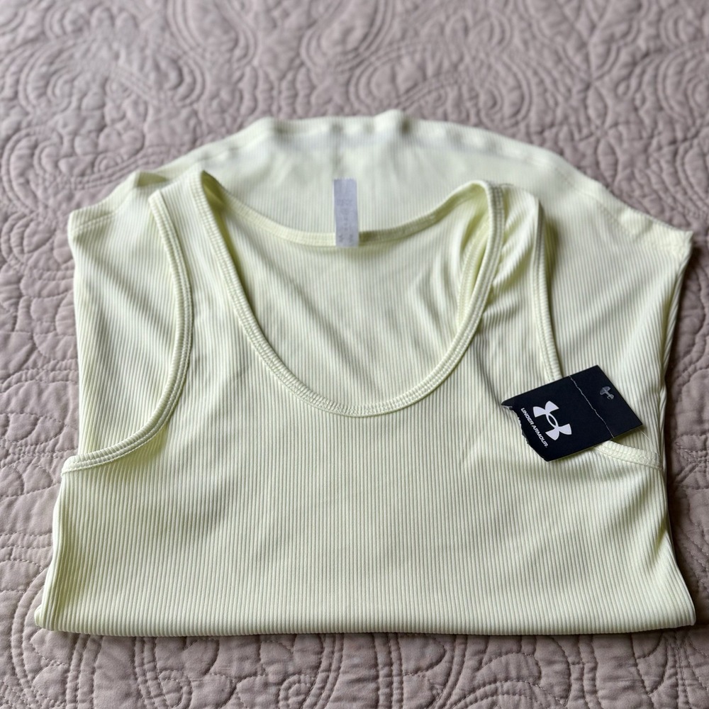 Under Armour Womens Victory Tank Top Update Size Medium 1362867-785 NWT Yellow - Picture 7 of 8